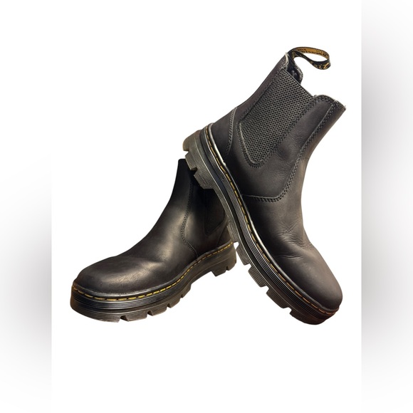 Dr. Martens Black Virginia Leather Chelsea Boots (8M/9.5F) - Picture 2 of 8